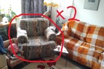 Double Bed, Sofa, Armchair x2, Dining Table, Dining Chairs x4