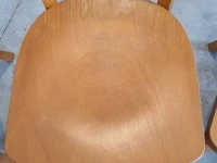 Four IKEA wooden dining chairs