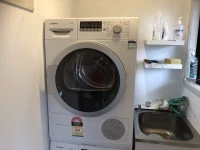 Bosch Avantixx washing machine and dryer with stacking kit with tray