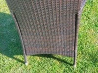 Rattan outdoor table and 4 chairs brown