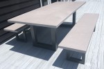 Outdoor dining table and 2 x benches