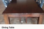 Dining table and four chairs