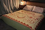 Mid Century Headboard with Bedside Tables