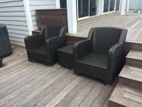 1beanbag, 1 outdoor coffee table, outdoor hanging chair, 1 queen bed, ...