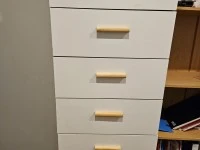 Single King Bed + Mattress,  5 drawer tallboy x2, 120 cm office desk x...