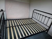 Queen slat bed with mattress, Microwave