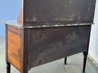 English Antique Marble Top Console Entry Cabinet