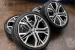 A set of alloy wheels
