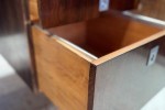 Mid Century Solid Brazilian Rosewood Chrome Frame Desk