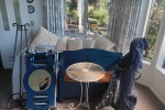 Sun bed lounger, Step ladder, Golf Bag and clubs, Golf trundler, 2 x C...