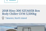 2018 hino 300 chiller truck