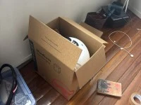 2 couches, 2 couches, King bed, TV, Random boxes, small, x8