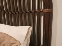 Queen Dark Brown Cane Headboard