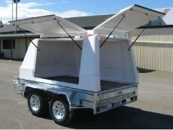Not boat but trailer 8x5 empty with glassfibre cover so yes u could pu...