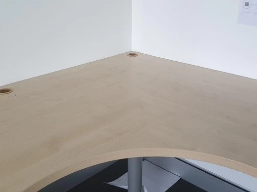 Corner Adjustable Height Office Desk - Tan Top