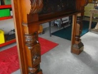 Kauri Fire Mantle Carved