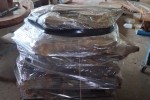 Two pallets of timber slabs