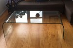 +Stunning curved glass coffee table+