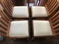 Rustic dining table and 8 chairs