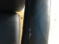 Black recliner & footstool