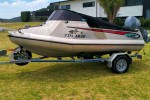 Motor boat Aqualine 435 ally pontoon with outboard