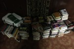 Roughly 6-10 boxes of archival boxing books and some boxing VHS tapes...