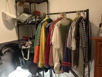 Double mattress, dresser, desk, Few smaller items, like luggage, shelv...