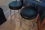 Kitchen stool (3), Glass table top, Fridge, Coffee table. Glass top, A...
