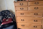 Queen bed, Chest of drawers