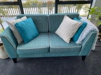 Turquoise 4 peice Danske Mobler Lounge Suite 2 x 3 seater and 2 x 1 se...