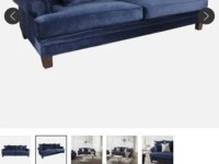 Early Settler Lisette 3.5 Seater Velvet Sofa Celeste Indigo