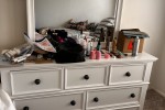 Large drawer and mirror dresser