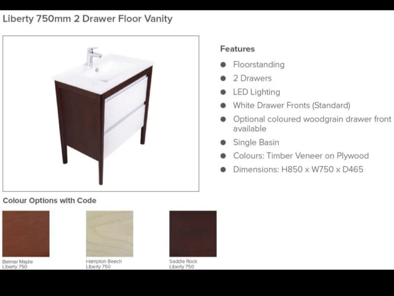 Plywood bathroon vanity with composite basin