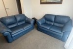 2 two seater leather couches