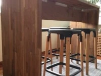 Solid American Oak Bar Leaner Set