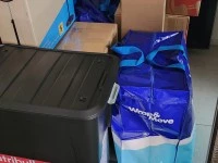 2 large boxes bunnings, 1 medium box bunnings, 3 moving bags, 1x large...