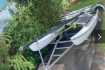 Small boat Hobie 16 on trailer