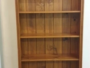 Pine wooden bookshelf