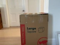 Fragile - box w mirrors, Boxed - Large Stone & Cane Mirror