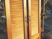 Wooden slat wardrobe/cupboard doors