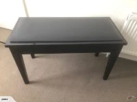 Black Double seating Piano Stool