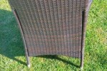 Rattan outdoor table and 4 chairs brown