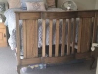 Antique Edwardian Oak Double Bed