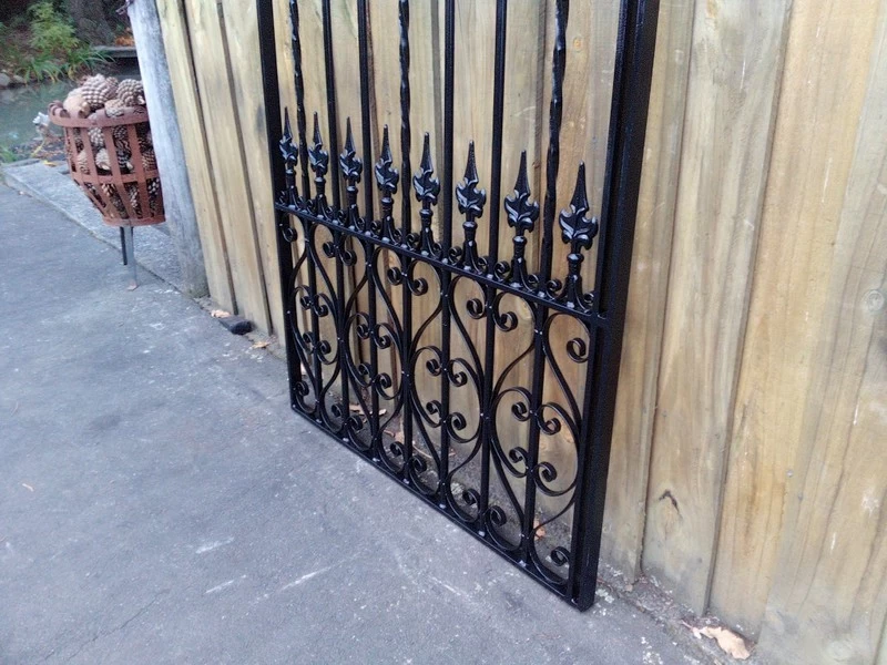 Black Wrought Iron Path or Entrance Gate Wow! Wide 880mm, High 1820/16...