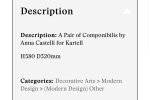 3 Kartell cubes, 2 Kartell componobilis
