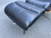 LA-Z-BOY Full Leather Recliner And Footstool