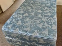 Single bed and mattress