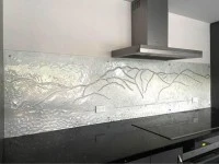 Large glass splash back