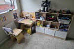Toy storage and kids study table