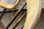 APRIL SALE >> Antique Spindle Back Arm Chair: Oak, or Elm and Ash